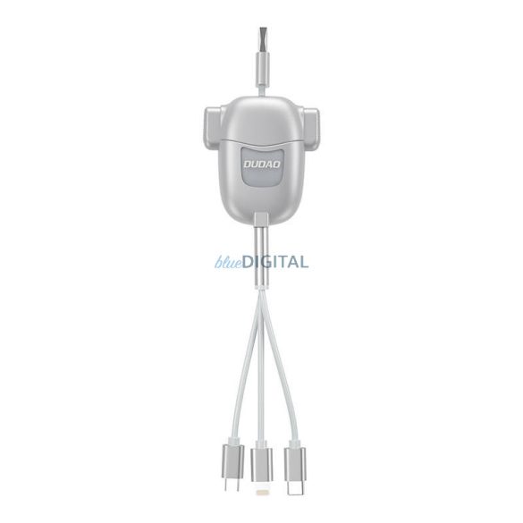 USB kábel Dudao L8PRO 3 az 1-ben USB-C / Lightning / Micro 3A, 1.1m (ezüst)
