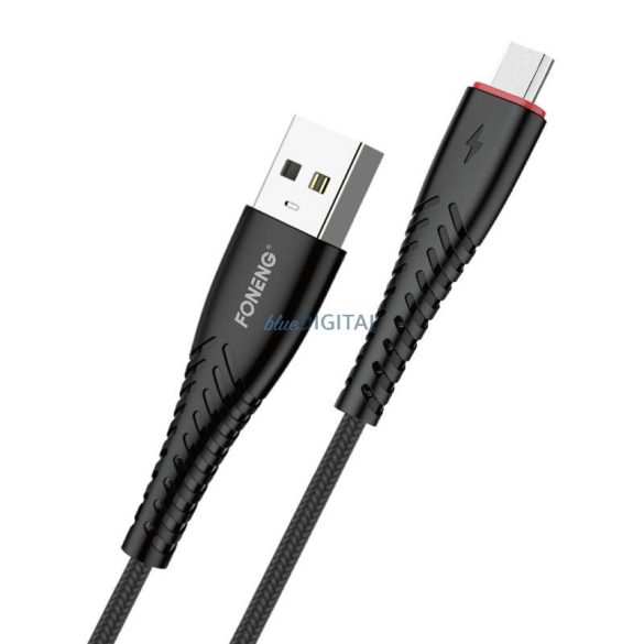 Foneng X15 USB-Micro USB kábel, 2.4A, 1.2m (fekete)