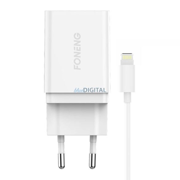 Gyorstöltő Foneng 1x USB K300 + USB Lightning kábel