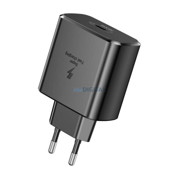 Foneng EU62 hálózati töltő 1xUSB-C csatlakozással és Type-C - Type-C kábellel 45W - fekete