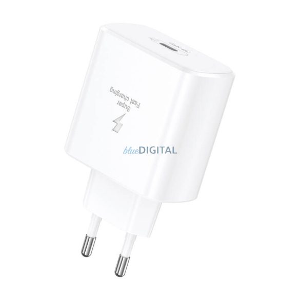 Foneng EU62 hálózati töltő 1xUSB-C csatlakozással és Type-C - Type-C kábellel 45W - fehér