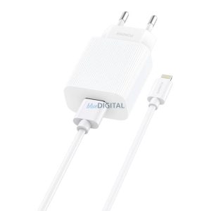 Foneng EU28 2.4A töltő + USB-A és Lighning kábel