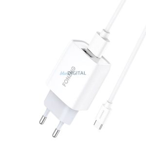 Gyorstöltő Foneng 2x USB EU30 + USB Type-C kábel