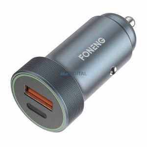 Autós töltő készlet egy USB Foneng C16 (fém)