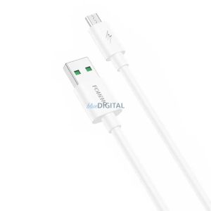 Foneng X67 USB-Micro USB kábel, 5A, 1m (fehér)