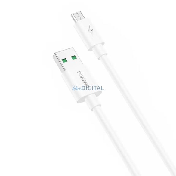 Foneng X67 USB-Micro USB kábel, 5A, 1m (fehér)