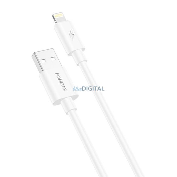 USB Lightning kábel Foneng X67, 5A, 1m (fehér)