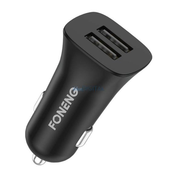 Autós töltő kettős USB Foneng C07 2.4A (fekete)