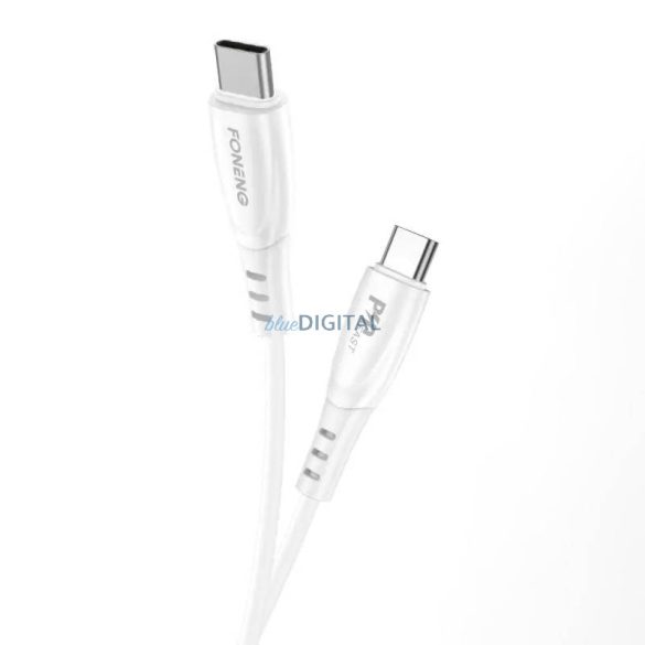 USB-C-USB-C kábel Foneng X73, 60W, 1m (fehér)