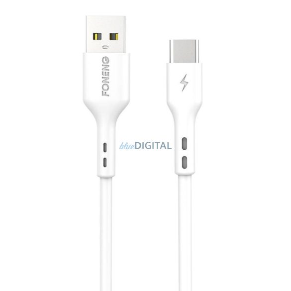 Foneng X36 USB USB-C kábel, 3A, 1m (fehér)