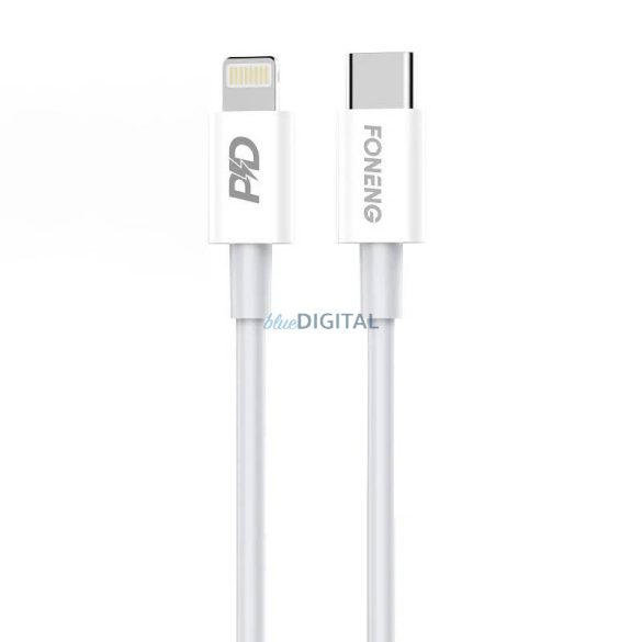 USB-C kábel Lighting Foneng X31, 3A, 1m (fehér)