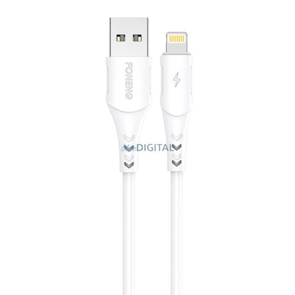 USB kábel Lightning Foneng X81, 2.1A, 1m (fehér)