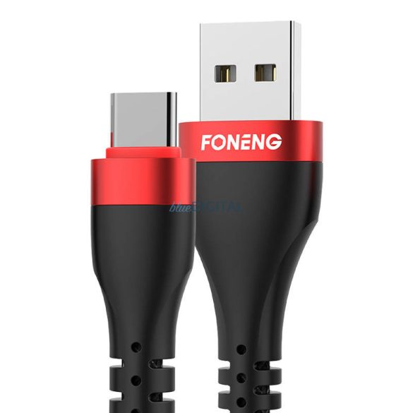 Foneng kábel USB USB C-re, X82 3A, 1m (fekete)