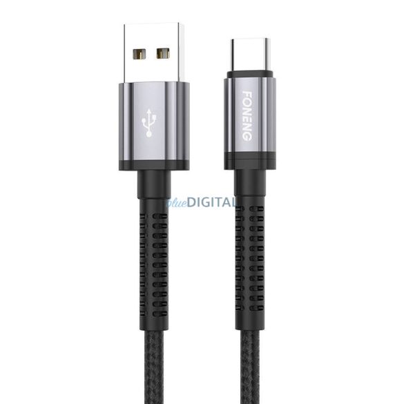 Foneng X83 USB USB-C kábel, 2.1A, 1m (fekete)