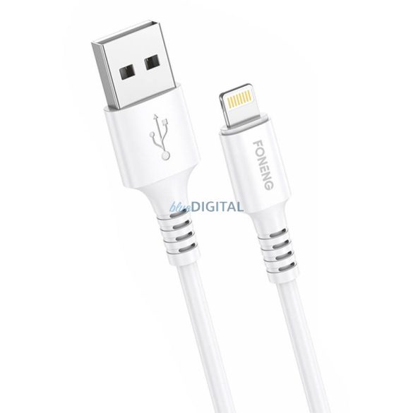 Kábel USB Lightning Foneng, x85 iPhone 3A gyorstöltés, 1m (fehér)