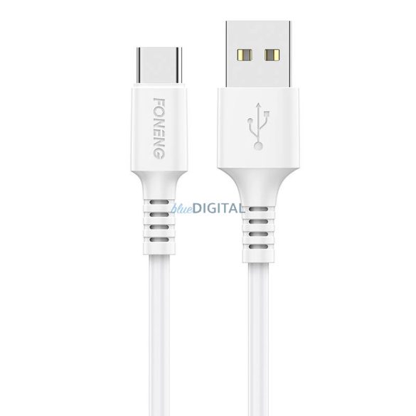 Kábel USB-USB C Foneng, x85 3A gyorstöltés, 1m (fehér)