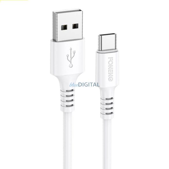 Kábel USB-USB C Foneng, x85 3A gyorstöltés, 1m (fehér)