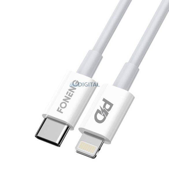 USB-C kábel Lighting Foneng X31, 3A, 2M (fehér)