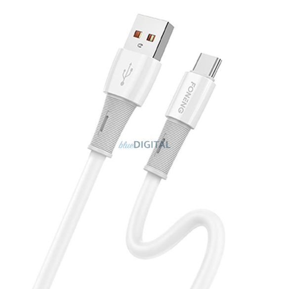 Foneng kábel USB-ről USB-C-re, x86 3A, 1,2m (fehér)