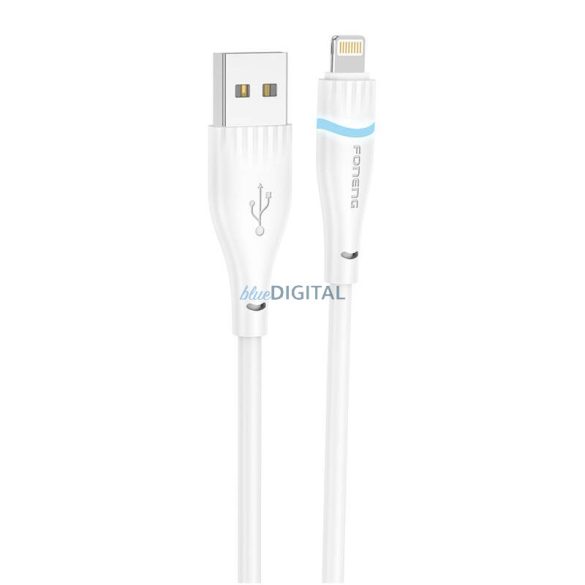 Foneng X101 USB-A - Lightning kábel 2.4A 1.2m - fehér