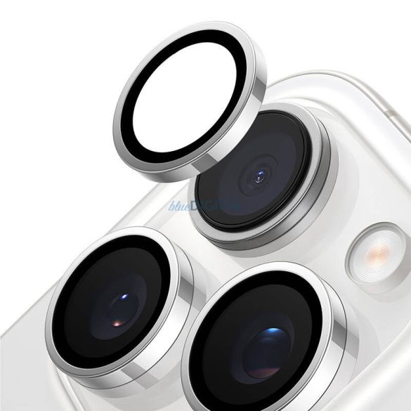 Torras Lensguard kamera lencse védő fólia szürke szegéllyel iPhone 16 Pro