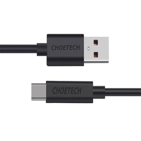 USB-USB-C kábel Choetech AC0002, 1m (fekete)