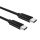 USB-C-USB-C kábel Choetech, 1m (fekete)