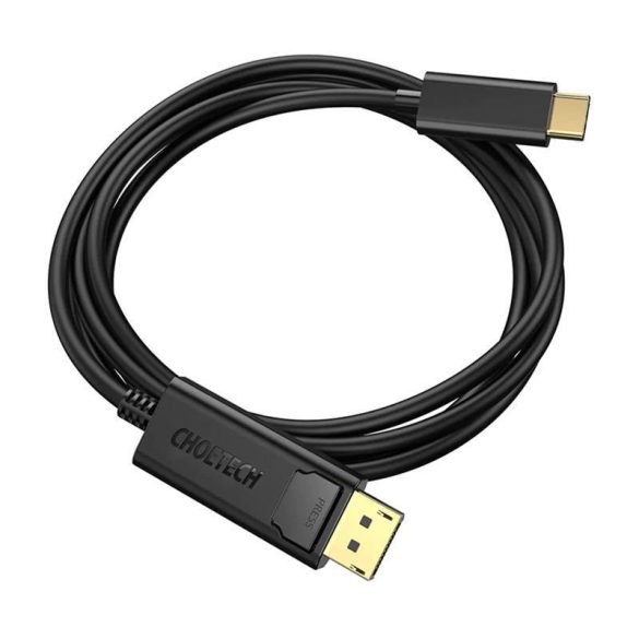 USB-C-Display Port kábel Choetech XCP-1801BK, egyirányú, 4K, 1,8 m (fekete)