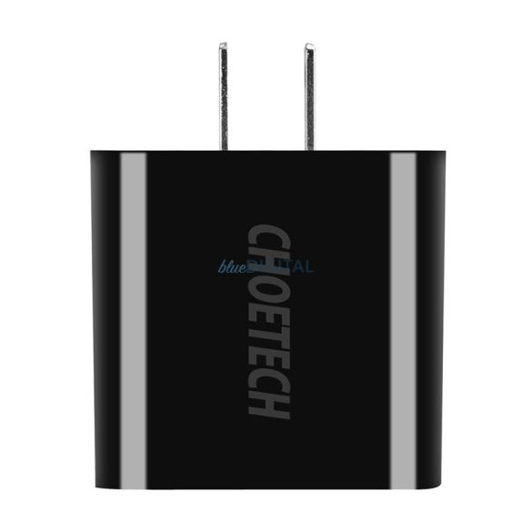 Choetech C0026 fali töltő, amerikai csatlakozó, 3x USB-Cdigitális kijelző 15W (fekete)