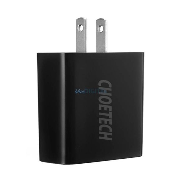 Choetech C0026 fali töltő, amerikai csatlakozó, 3x USB-Cdigitális kijelző 15W (fekete)