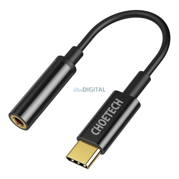 Adapter Choetech AUX003 USB-C 3,5 mm-es audio jack adapter (fekete)