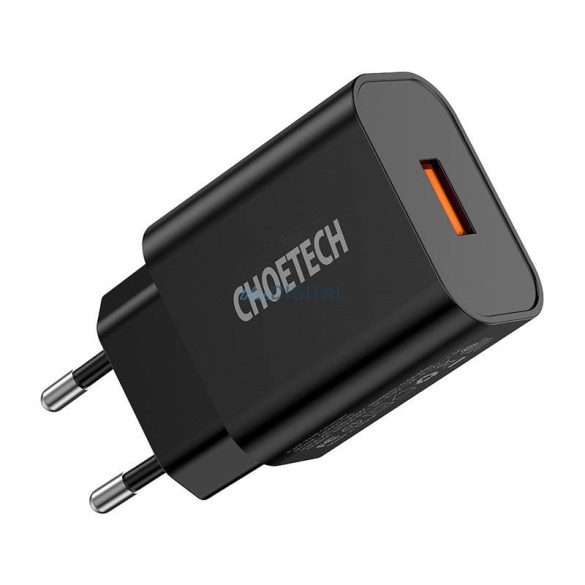 Choetech 18W USB-A fali töltő (fekete)
