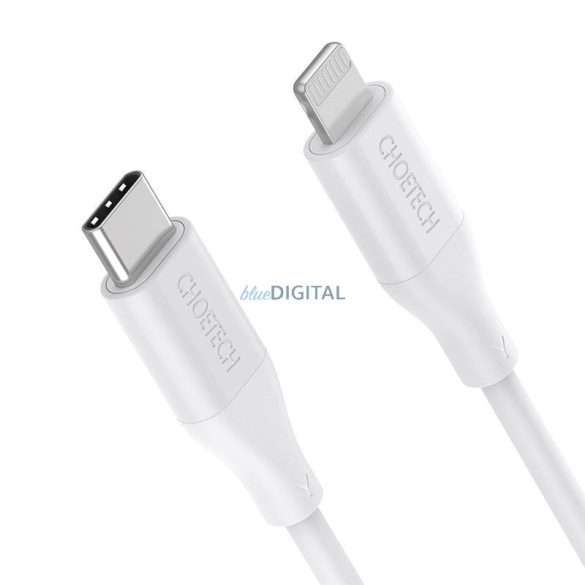 Choetech IP0040 USB-C és Lightning PD18/30W 1,2m (fehér) kábel