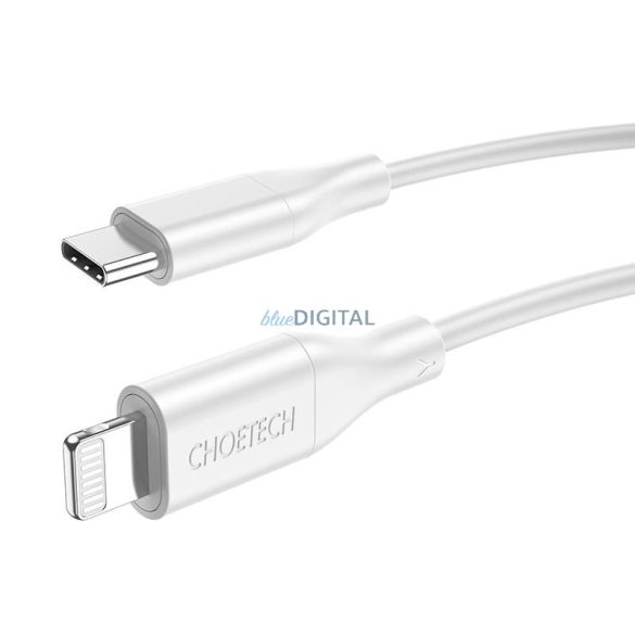 Choetech IP0040 USB-C és Lightning PD18/30W 1,2m (fehér) kábel