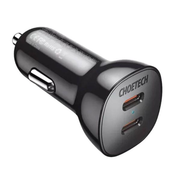 Autótöltő Choetech TC0008 40W 2x USB-C