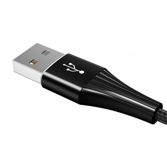 Vipfan X16 3w1 USB-C/Lightning/Micro 3.5A 1.5m USB kábel (czarny)