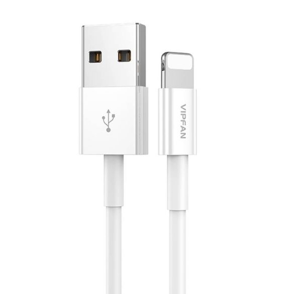 USB és Lightning kábel Vipfan X03, 3A, 1m (fehér)