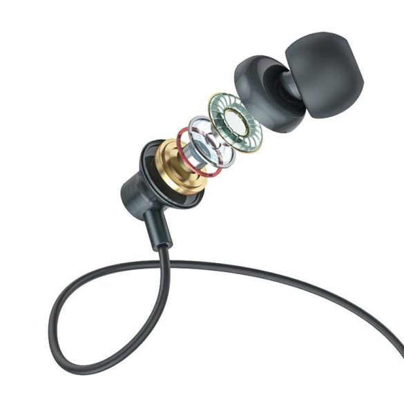 Vezetékes fülhallgató Vipfan M07, 3.5mm (szürke)