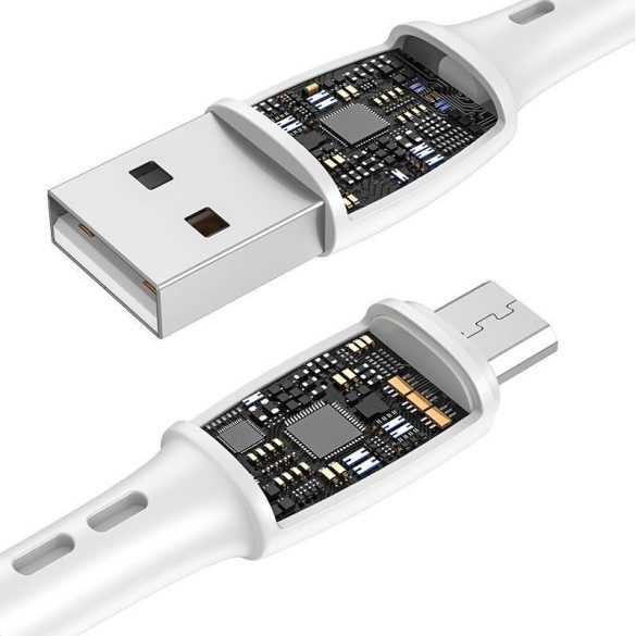 USB és Micro USB kábel Vipfan Racing X05, 3A, 3m (fehér)