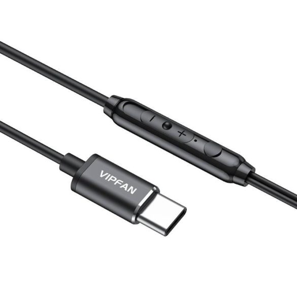 Vezetékes fülhallgató Vipfan M11, USB-C (fekete)