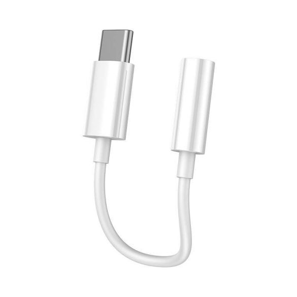 Vipfan L08 USB-C és mini jack 3.5mm AUX kábel, 10cm (fehér)