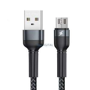 Kábel USB Micro Remax Jany Alloy, 1m, 2.4A (fekete)