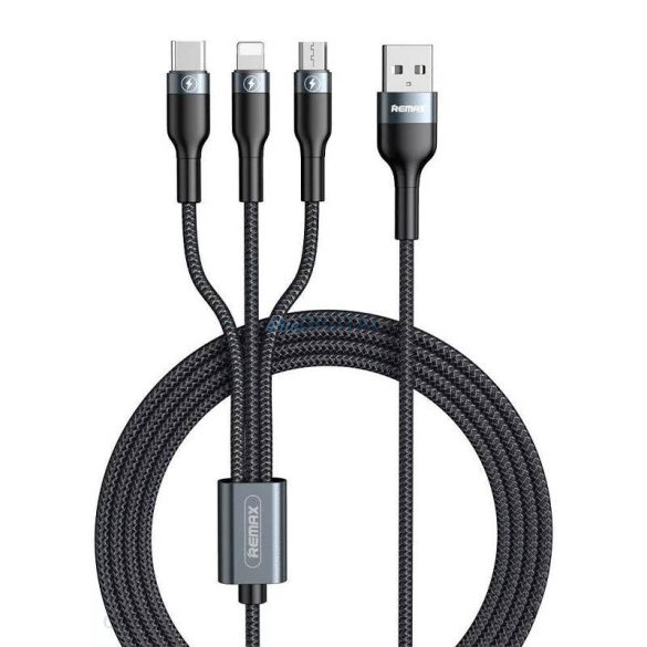 USB kábel 3 az 1-ben, Remax Sury 2 Series 1.2m, 2A