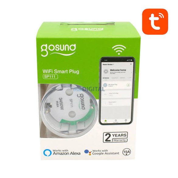 Gosund SP111 intelligens WiFi aljzat 3680W 16A 2db