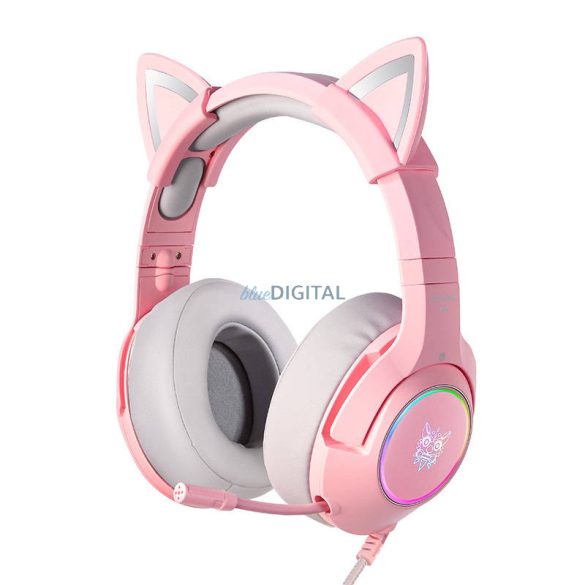 ONIKUMA K9 rózsaszín RGB Gaming fejhallgató