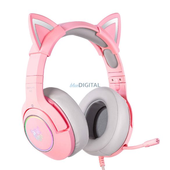 ONIKUMA K9 rózsaszín RGB Gaming fejhallgató