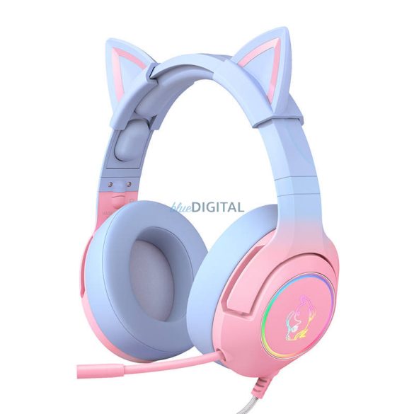 ONIKUMA K9 rózsaszín/kék Gaming fejhallgató