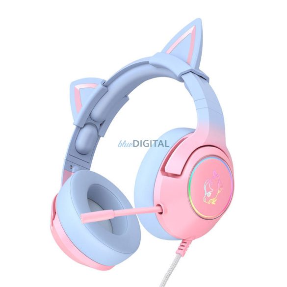 ONIKUMA K9 rózsaszín/kék Gaming fejhallgató