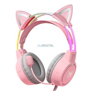 Gaming fejhallgató ONIKUMA X15Pro Pink Cat's Ears