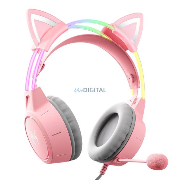 Gaming fejhallgató ONIKUMA X15Pro Pink Cat's Ears